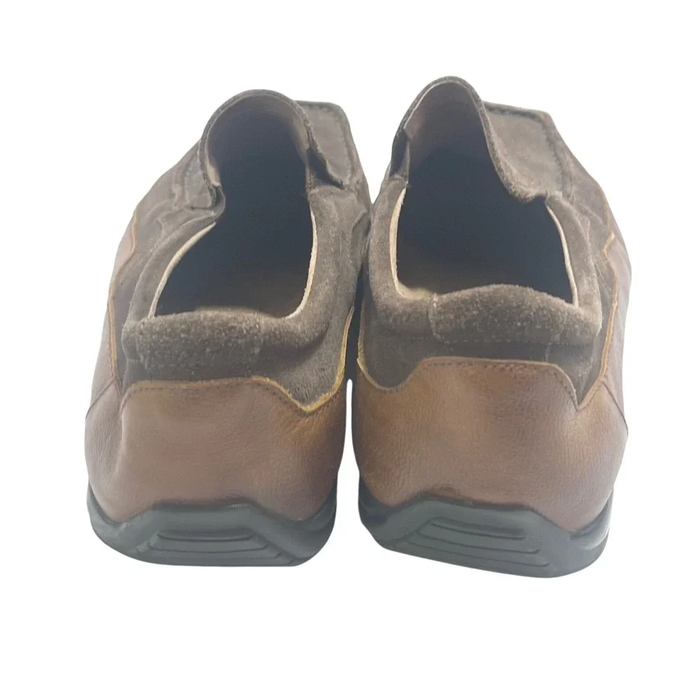 Bostonian Leather & Suede Slip On Moc Toe Loafers Driving Shoes 10 1/2 M Men's